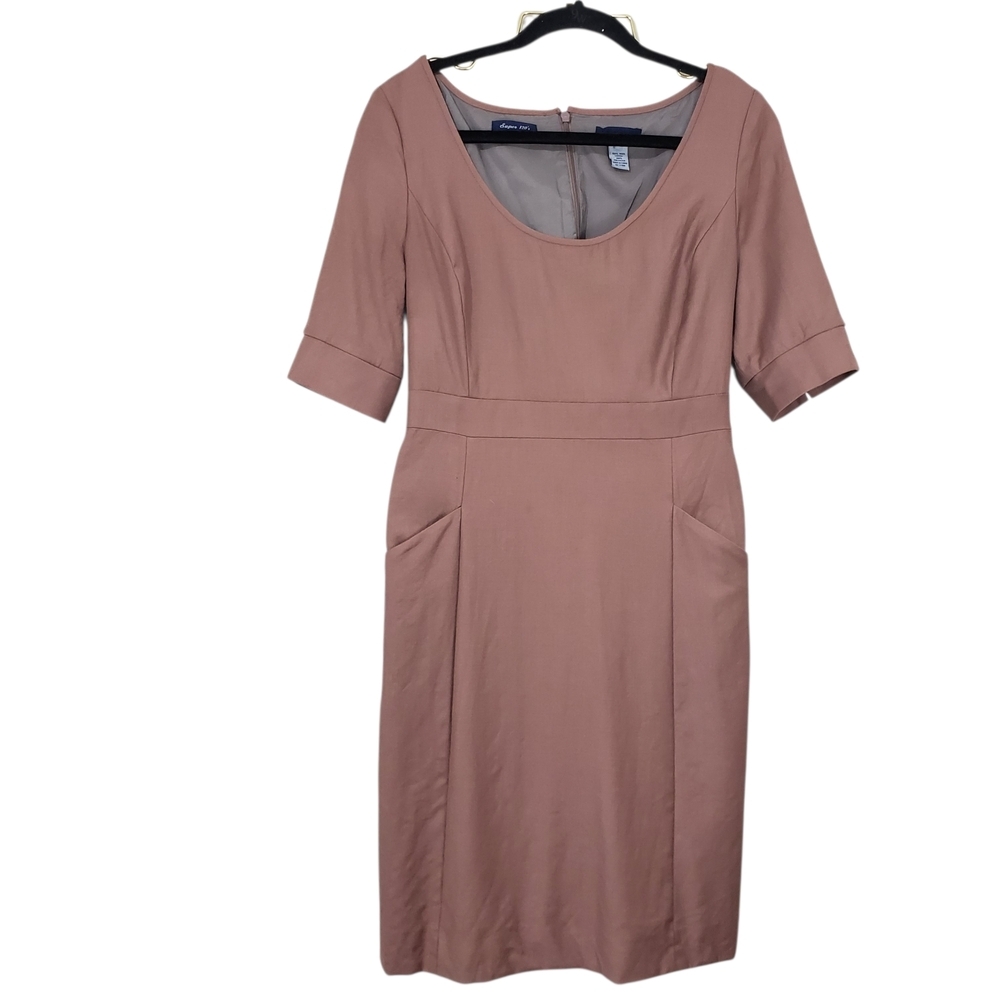 J.Crew Short-Sleeve Wool Sheath Dress Size 10